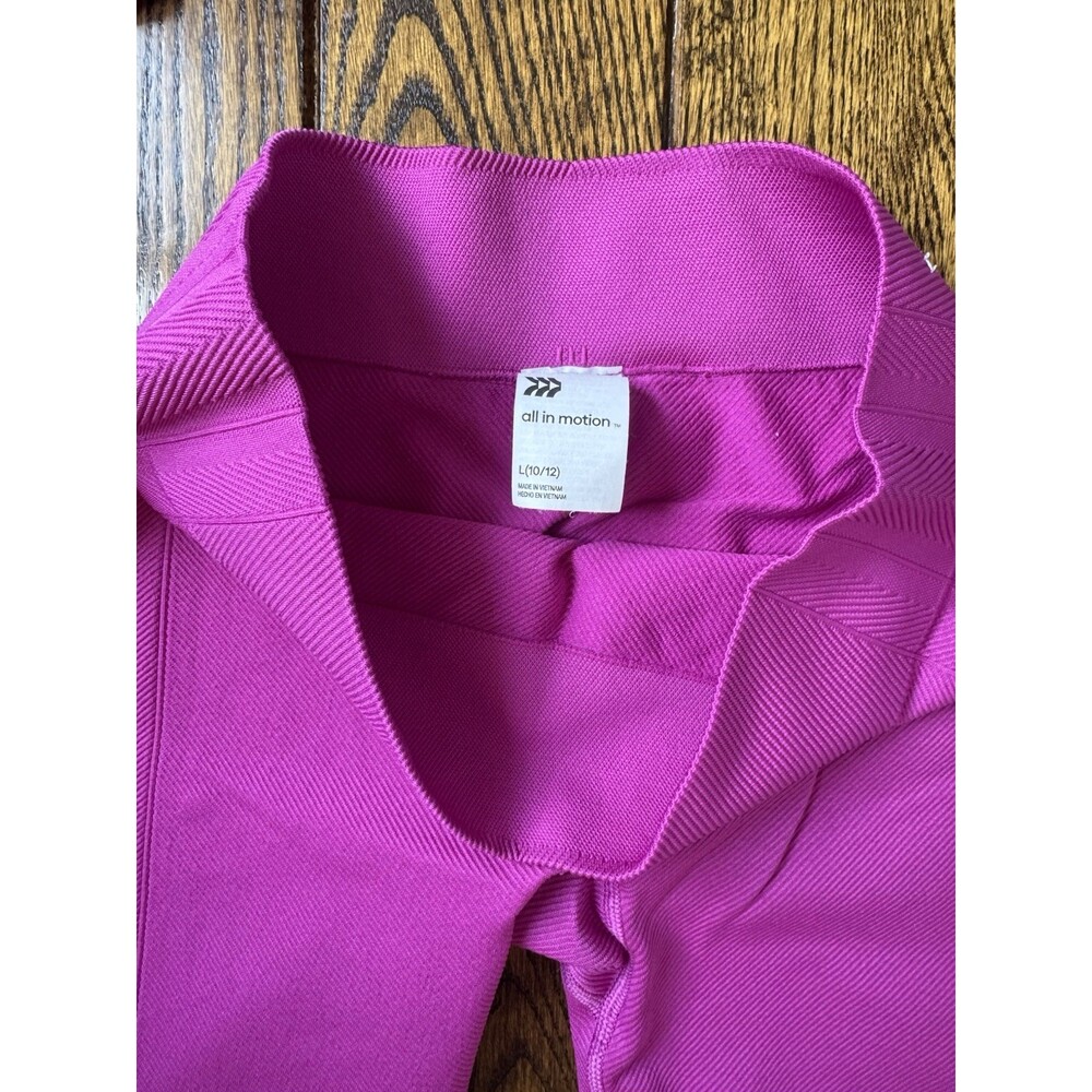 All In Motion Girls Purple Outfit Size L 10/12 - Picture 3 of 5
